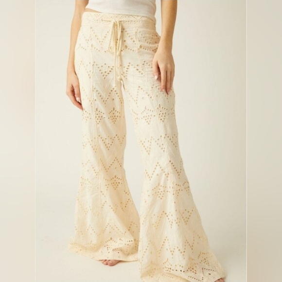 Free People Emma Embroideres Pants